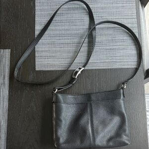 Brighton Black Leather Crossbody Bag